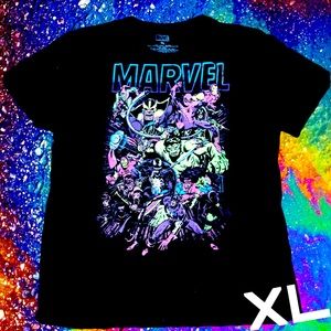 Marvel Comics blacklight glow tee